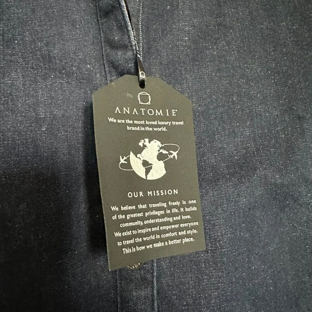 Anatomie Womens True Denim Larissa Indigo Blue Shacket Top M Long Sleeve Top NWT - Picture 7 of 10